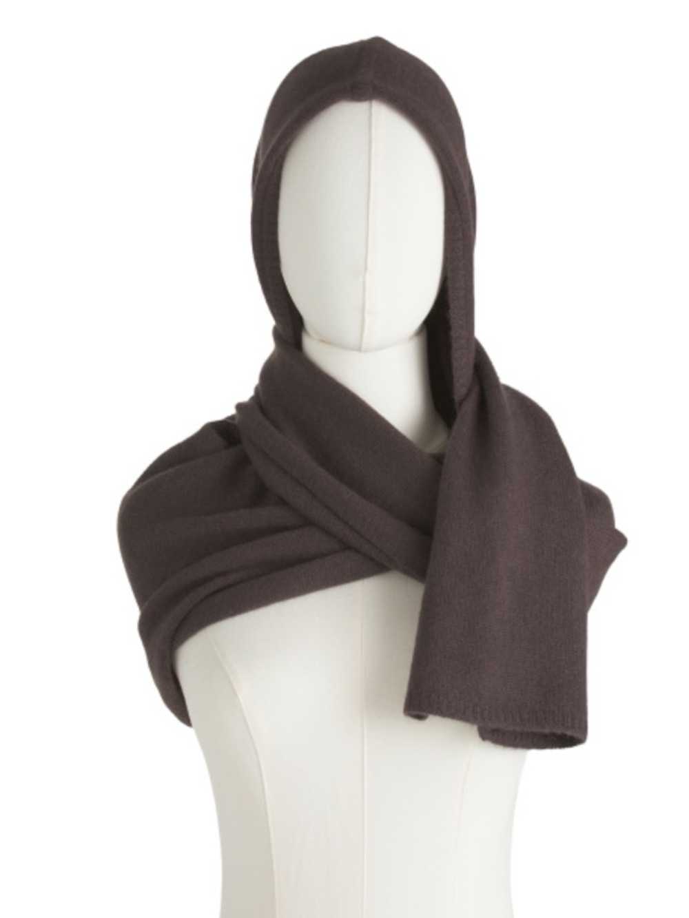 Jason Wu Cozy Cashmere Hooded Scarf -Black Coffee